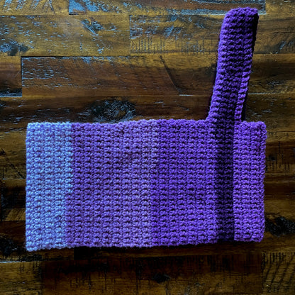 purple one-shoulder crochet top
