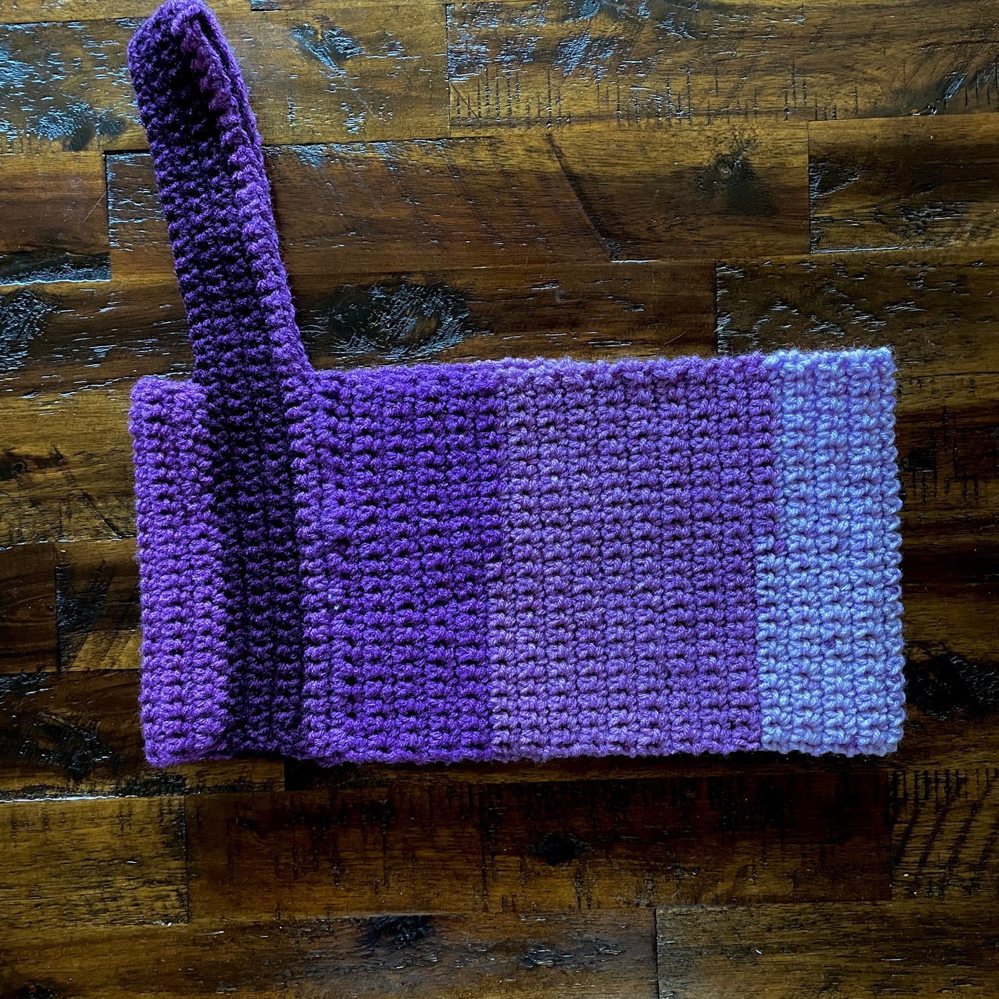 purple one-shoulder crochet top